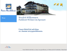 Tablet Screenshot of parkhotel-wehner.de